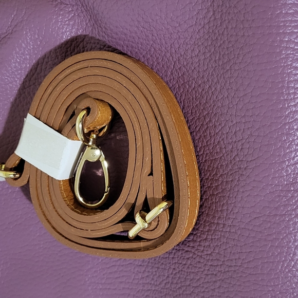 Valentina made in Italy Triple Entry Crossbody Bag  Violet NWT - Picture 7 of 8